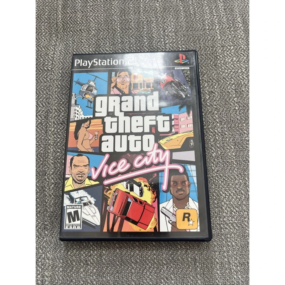 Vintage PlayStation 2 Grand Theft Auto Vice City  Game With Map Posted Tested